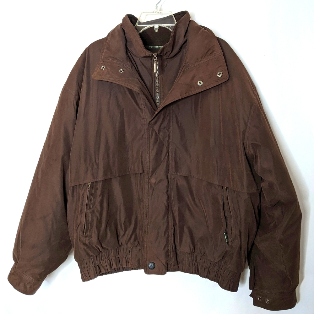 Euc Weatherproof Micro Suede Bomber Jacket